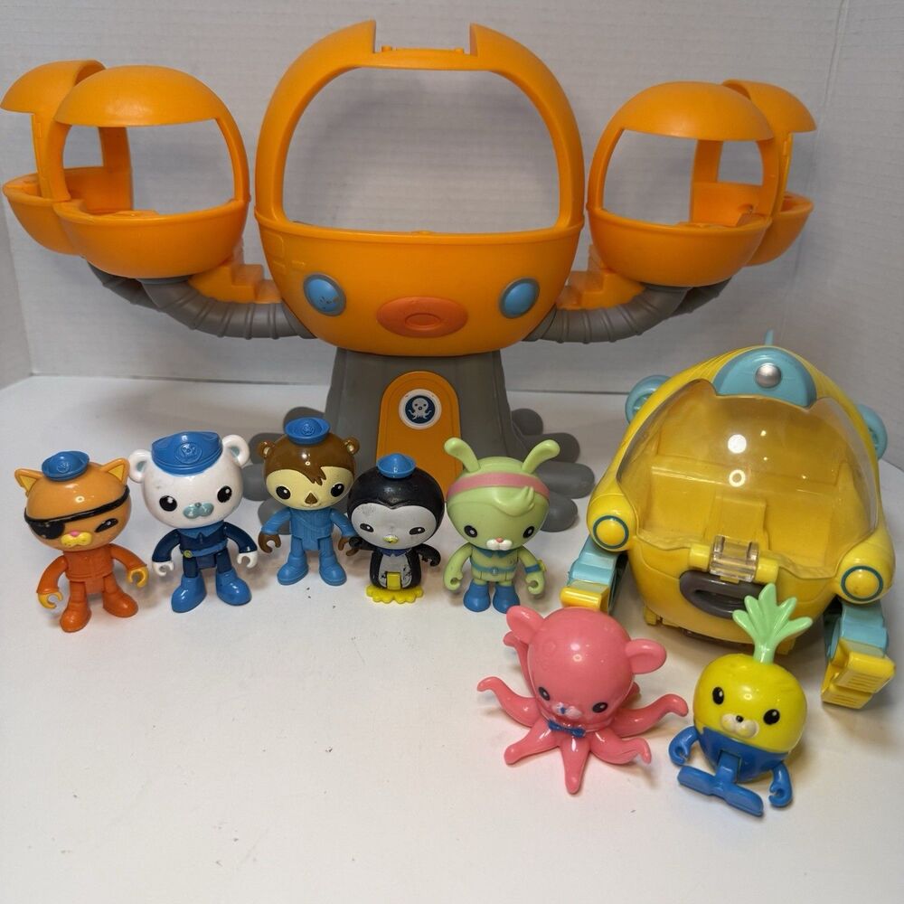 Mattel Octonauts Octopod Playset Gup-U 7 Figures Toy Lot 2014